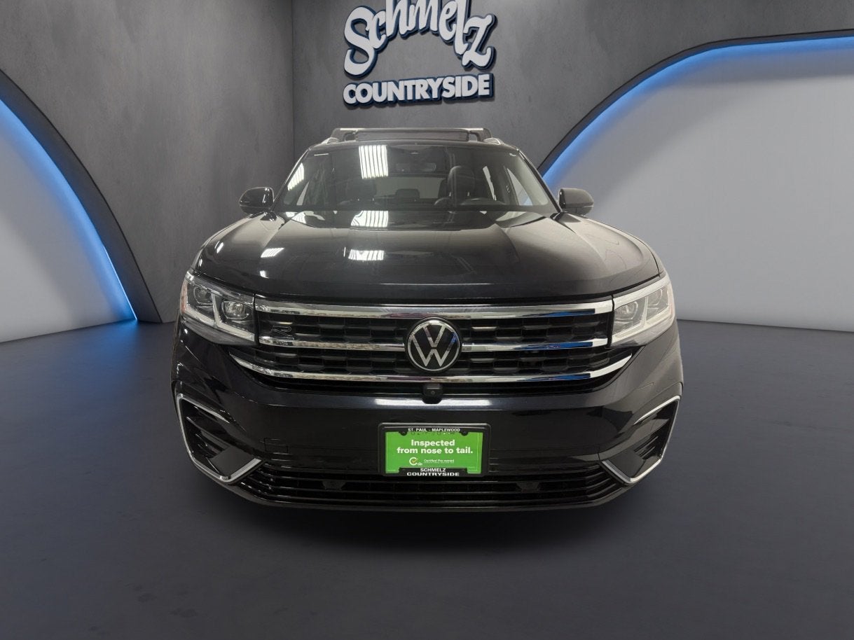 Certified 2023 Volkswagen Atlas Cross Sport SEL Premium R-Line with VIN 1V2FE2CA0PC221083 for sale in Maplewood, Minnesota